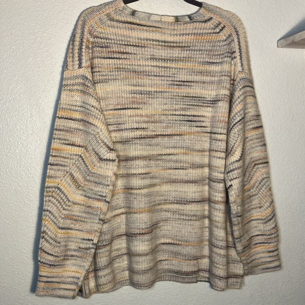 NWT Michael Stars rainbow Striped V-Neck Sweater and Autumn Pullover Size 3X - Picture 5 of 5